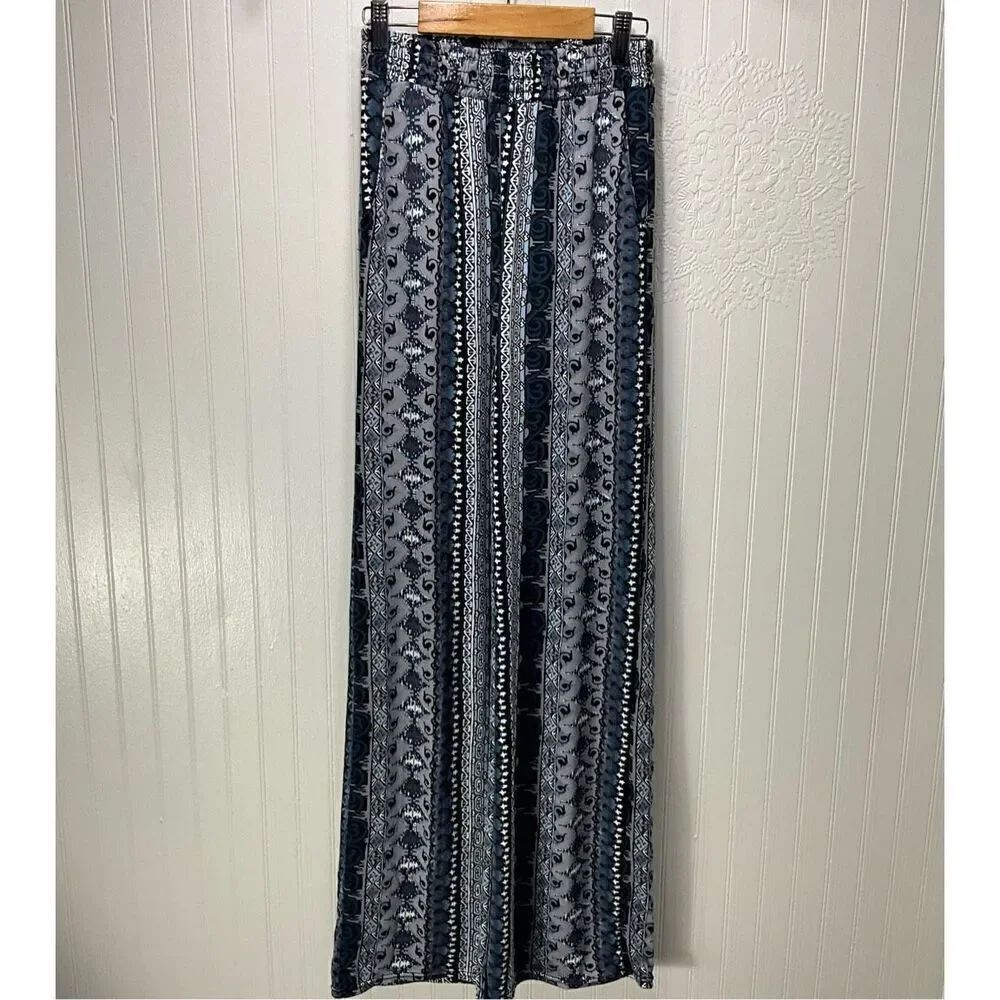 CHANDLY Wide Leg Printed Pants